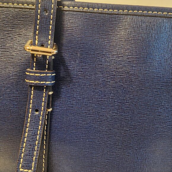 Dooney & Bourke East West Shopper Large Tote Navy Blue - Picture 14 of 16